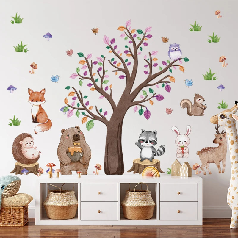 Safari Jungle Woodland Animals Wall Decals Wall Stickers f