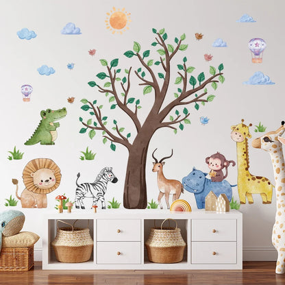 Safari Jungle Woodland Animals Wall Decals Wall Stickers f